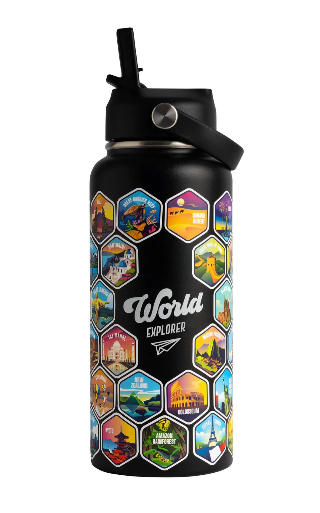 HydraT – World Explorer Bottle + Stickers